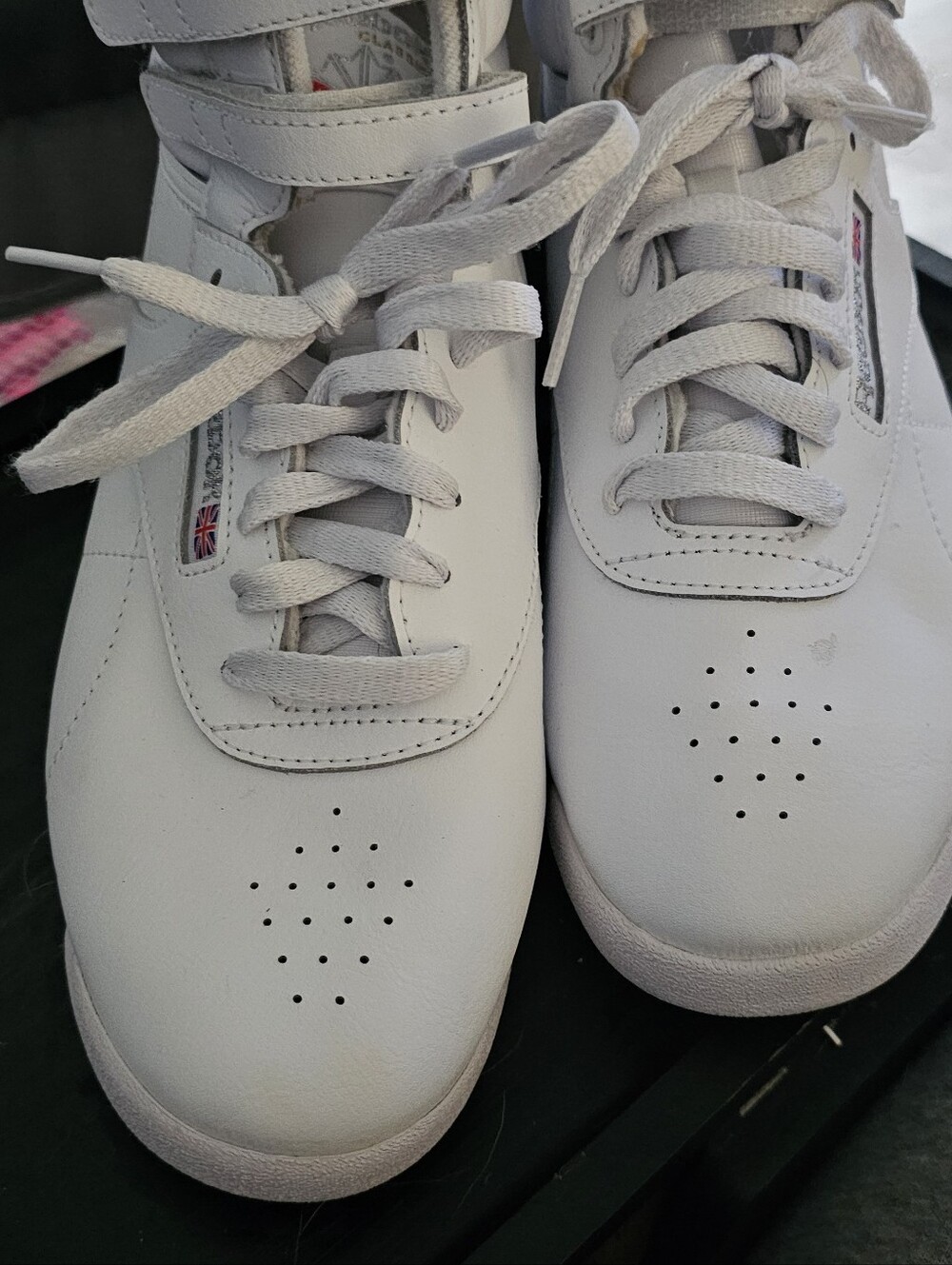 Vintage Free Style Reebok White High-Top Leather Sneaker 5411 - Picture 6 of 7